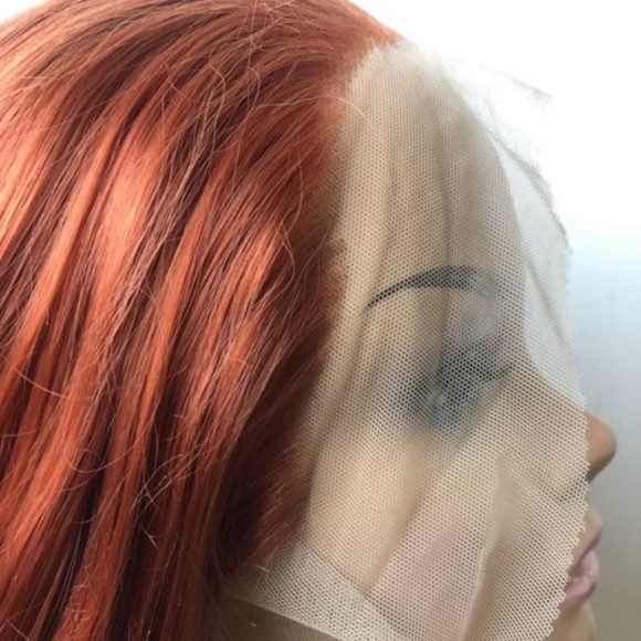 - ?24” GINGER ORANGE CURLY  LACE FRONT WIG? …NEW main image 7